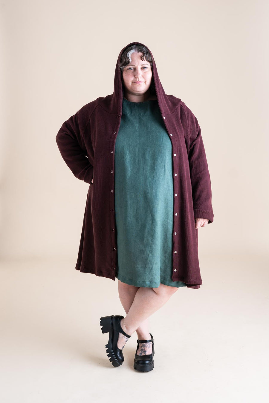 Atlas Cardigan in Wine