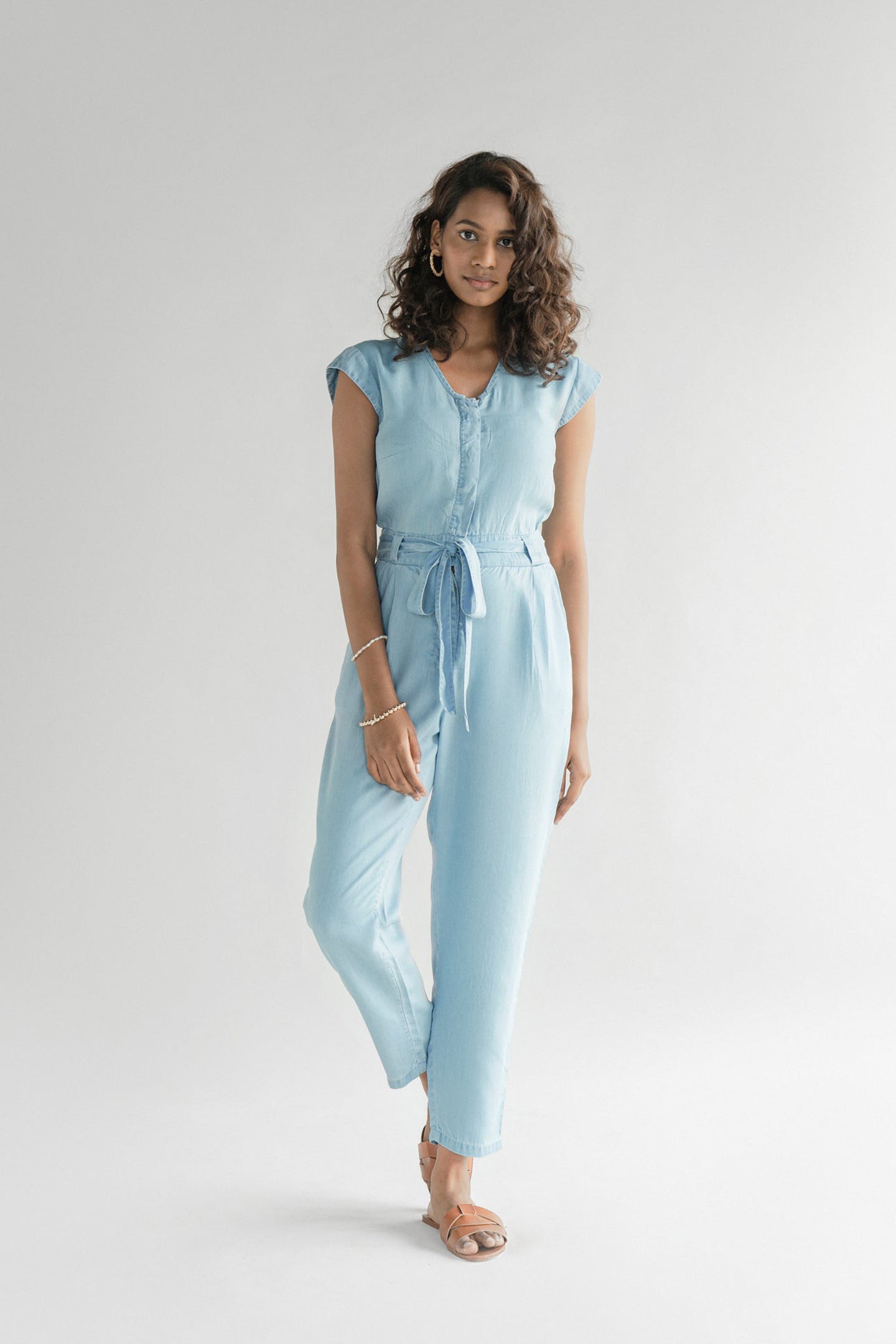 Evening Chai Jumpsuit in Blue Denim – Shifting Gaia