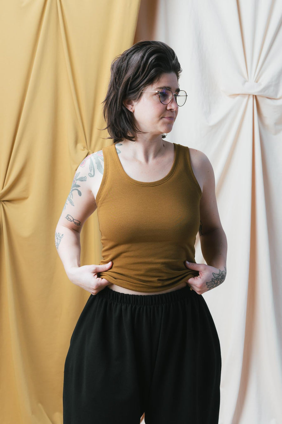 Frances Tank in Almond