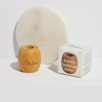 Bamboo Toothbrush Holder Twin Pack