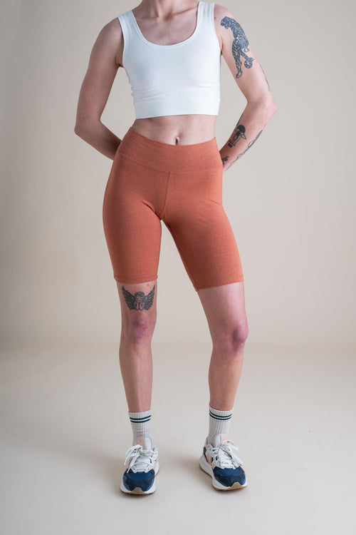 Yoga Bike Shorts in Adobe