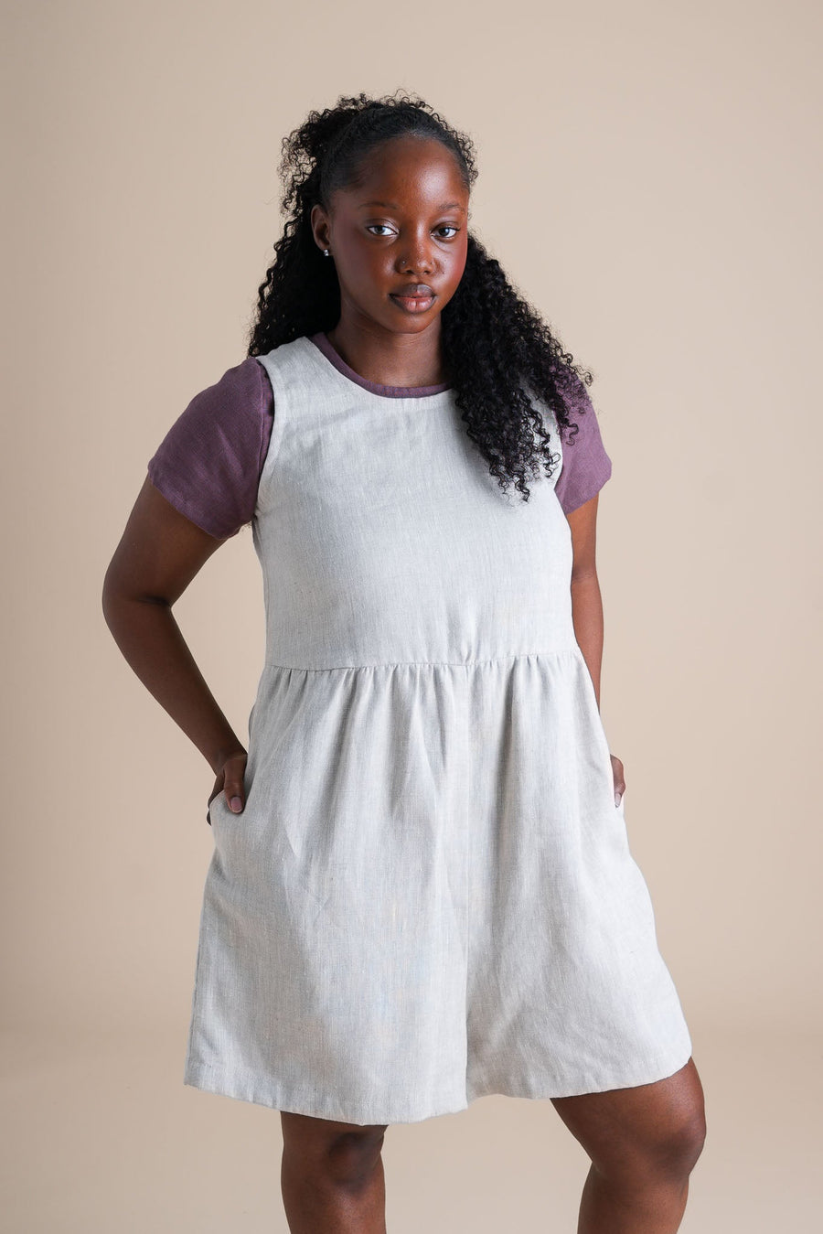 Lisbon Romper in Sand Dollar