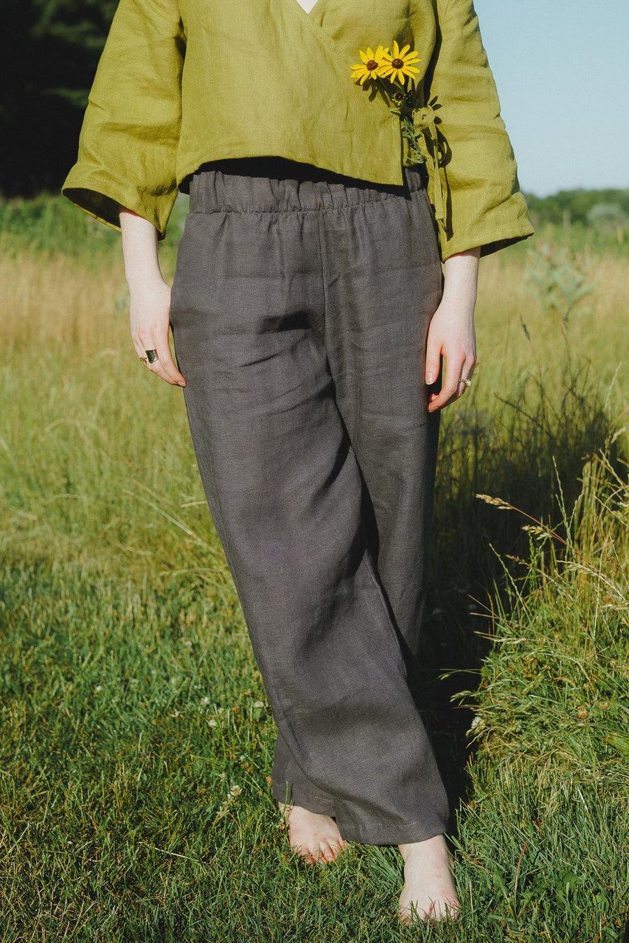 Crescent Moon Pants (Updated) in Stone