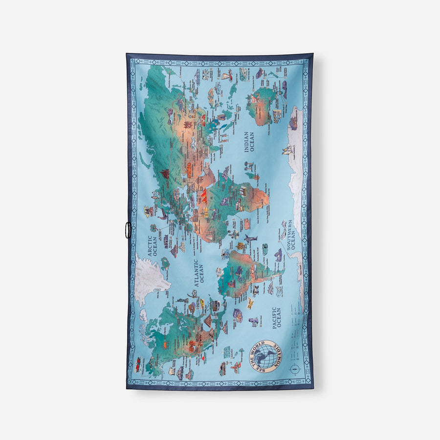 Ultralight Towel: World Map