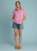 Good Boyfriend Short Sleeve Shirt Gingham Picnic - Dahlia