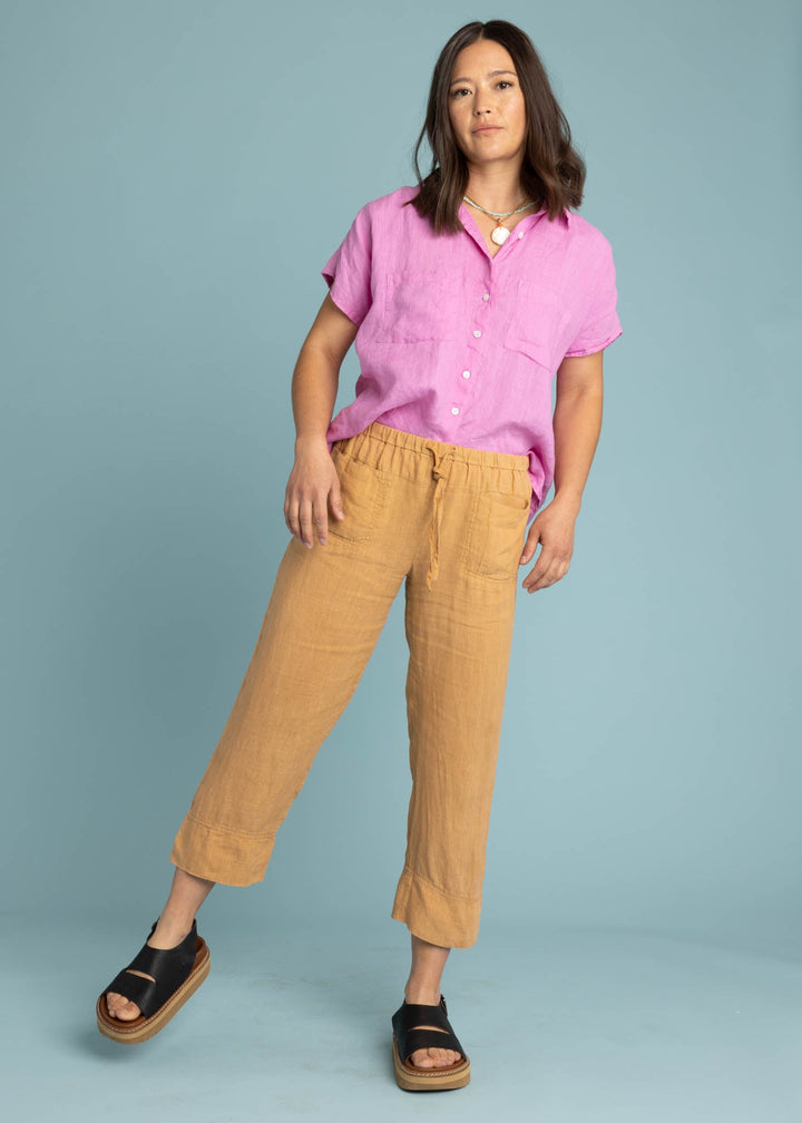Marina Pant - Linen Baked Clay