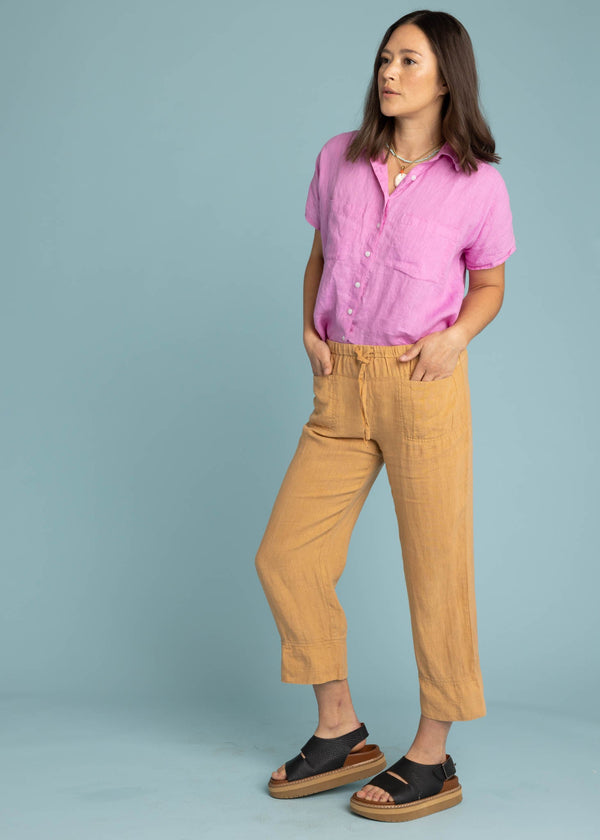 Marina Pant - Linen Baked Clay