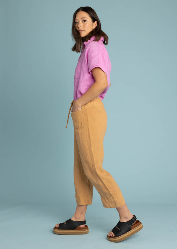 Marina Pant - Linen Baked Clay