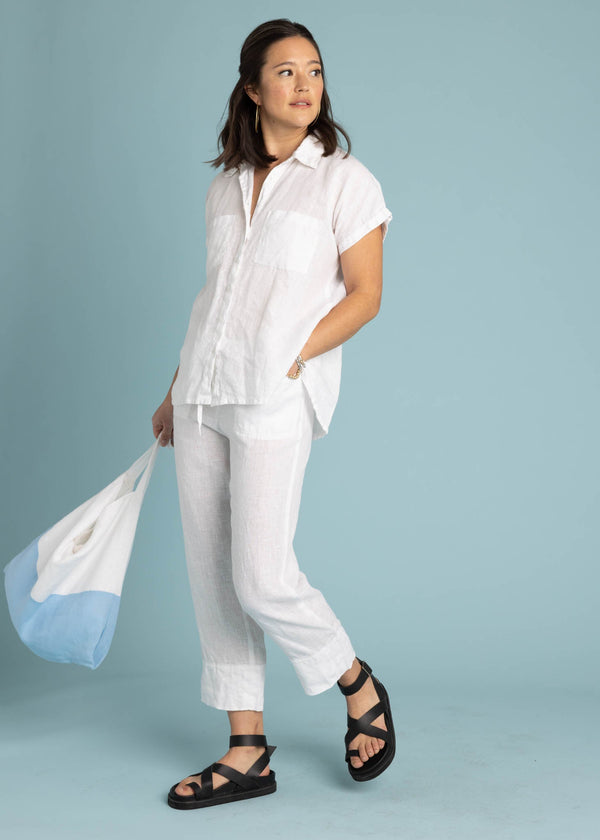 Marina Pant - Linen Creme White