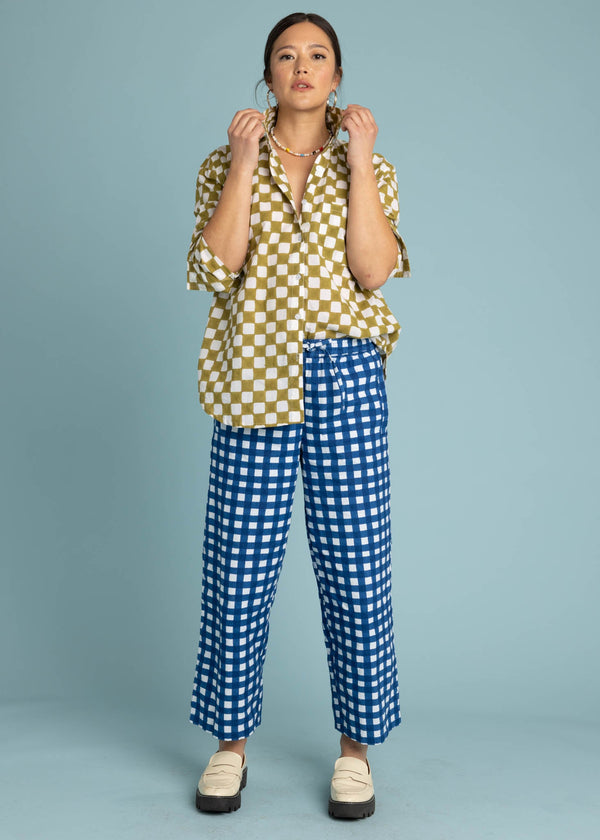 Shore Pant - Gingham Picnic Coastal Blue