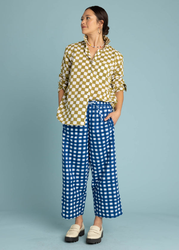 Shore Pant - Gingham Picnic Coastal Blue