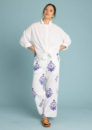 Shore Pant - Cameo Floral Coastal Purple