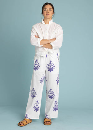 Shore Pant - Cameo Floral Coastal Purple