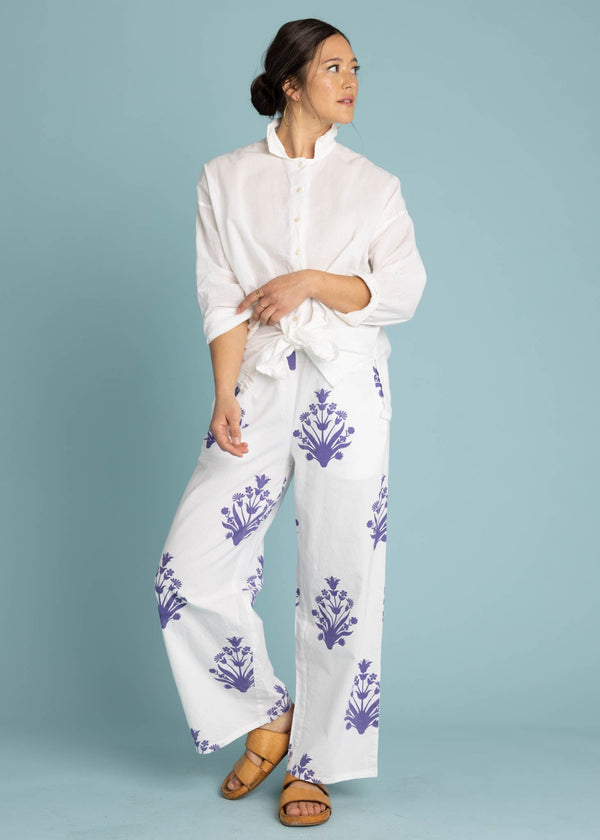 Shore Pant - Cameo Floral Coastal Purple