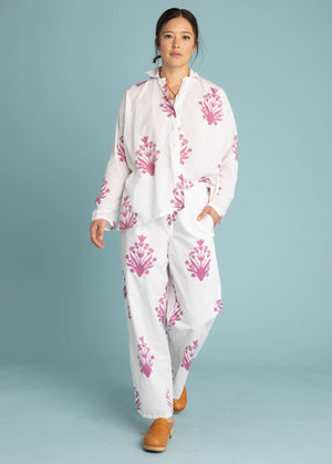 Relaxed Boyfriend Shirt - Cameo Floral Dahlia