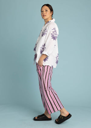 Shore Pant - Wallpaper Stripe Dahlia