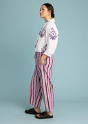 Shore Pant - Wallpaper Stripe Dahlia