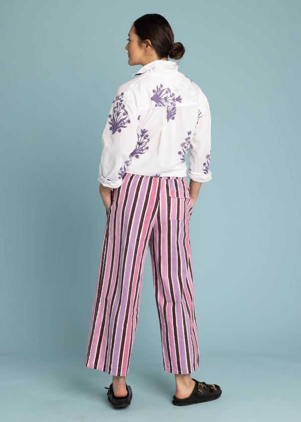Shore Pant - Wallpaper Stripe Dahlia