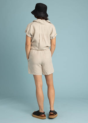 Good Boyfriend Linen Short Sleeve Shirt - Natural Flax