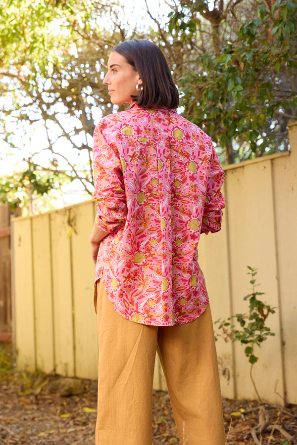 Good Boyfriend Shirt - Mira Floral Pink