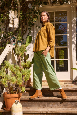 Good Boyfriend Shirt - Sunflower Overdye Honeycomb