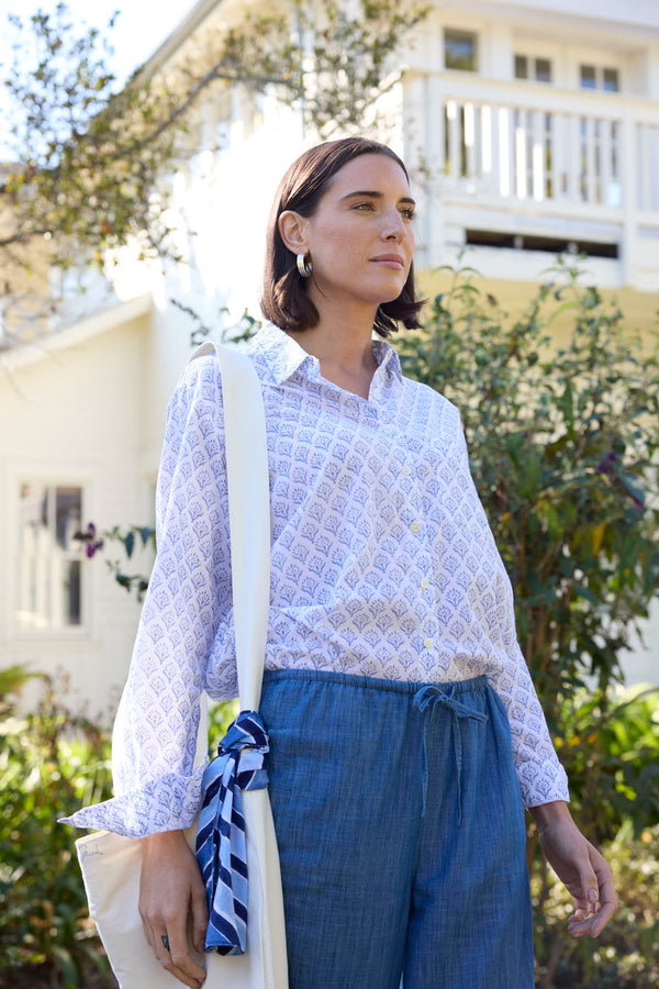 Good Boyfriend Shirt - Sunflower Cornflower Blue