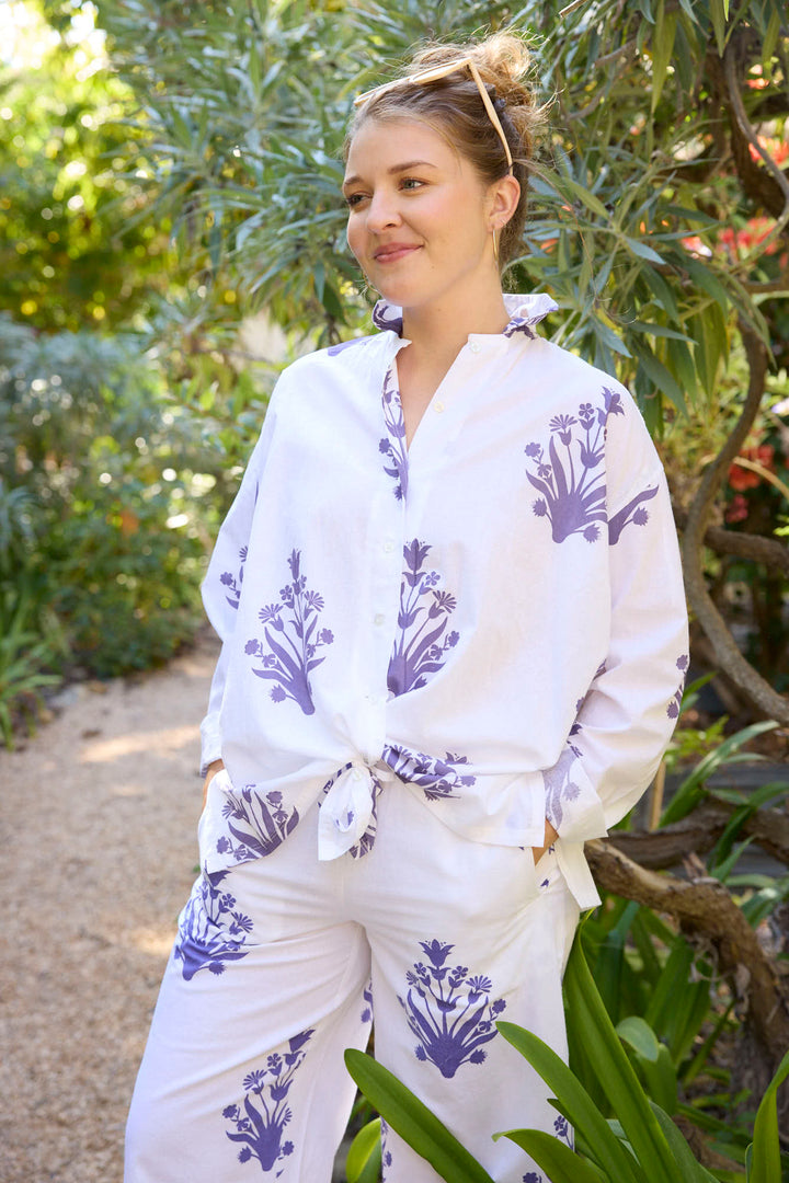 Shore Pant - Cameo Floral Coastal Purple
