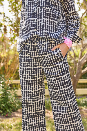 Shore Pant - Messy Dots Black