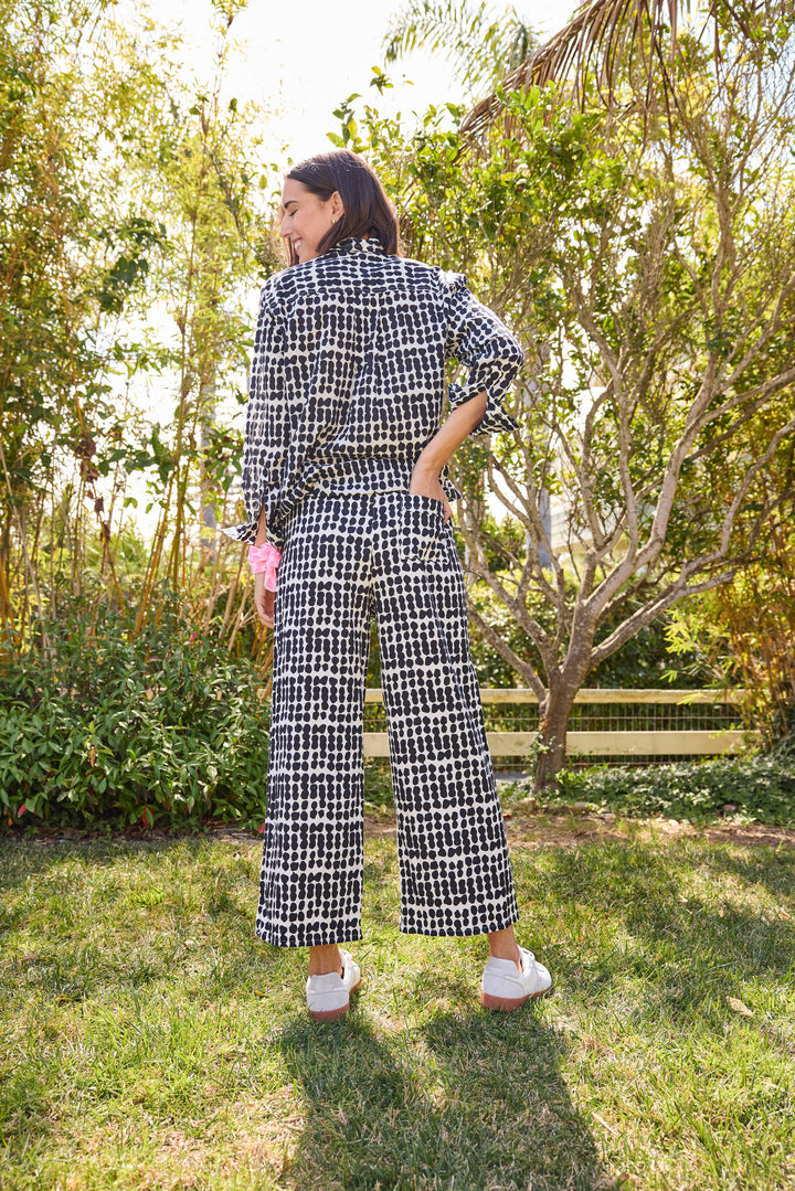 Shore Pant - Messy Dots Black