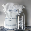 Bathroom Cleaner Refill Pouch and Glass Bottle Set
