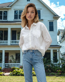 Good Boyfriend Shirt with Heart Pocket Classic White