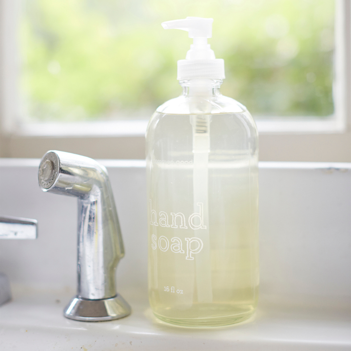 Hand Soap Empty Glass Bottle, 16oz