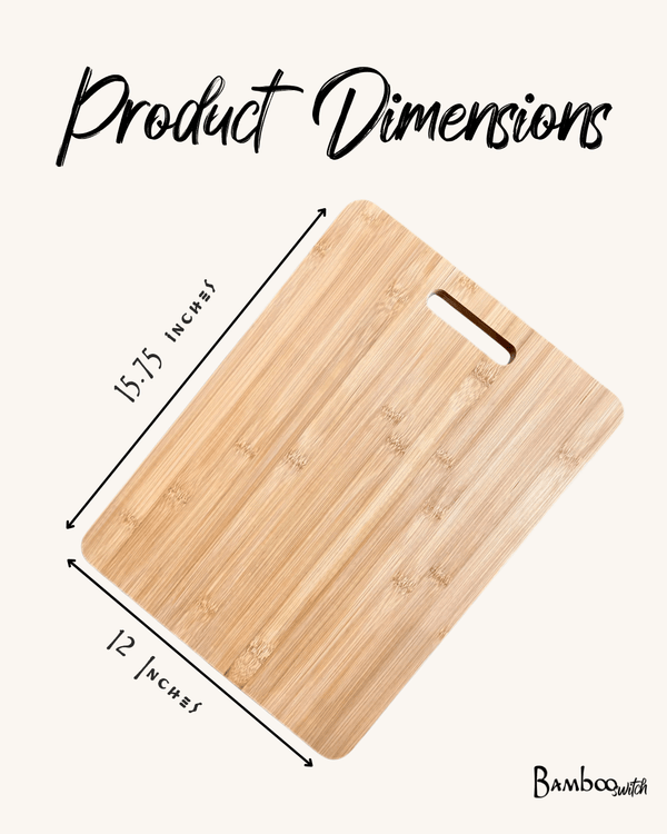 16" Bamboo Cutting Board with Handle