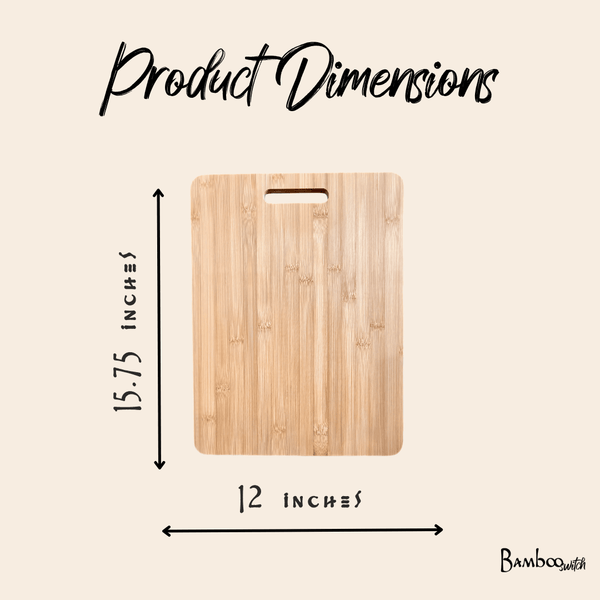 16" Bamboo Cutting Board with Handle