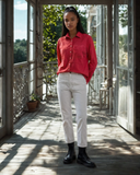 Good Boyfriend Shirt with Heart Pocket Cherry Red