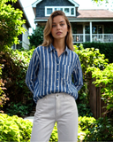 Good Boyfriend Shirt - Indigo Stripes