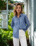 Good Boyfriend Shirt - Indigo Stripes