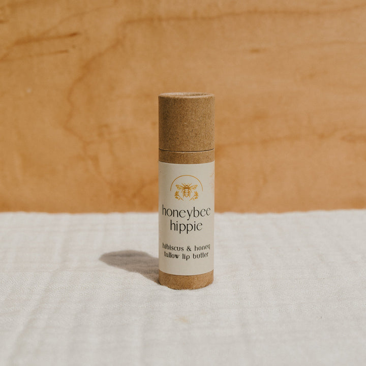 hibiscus & honey tallow lip butter