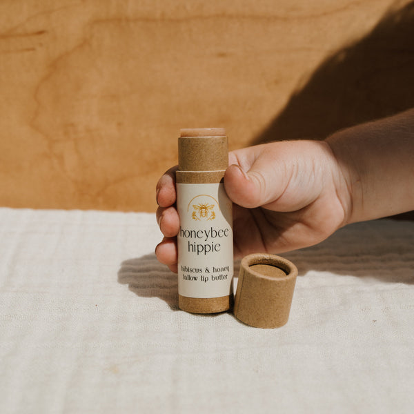 hibiscus & honey tallow lip butter
