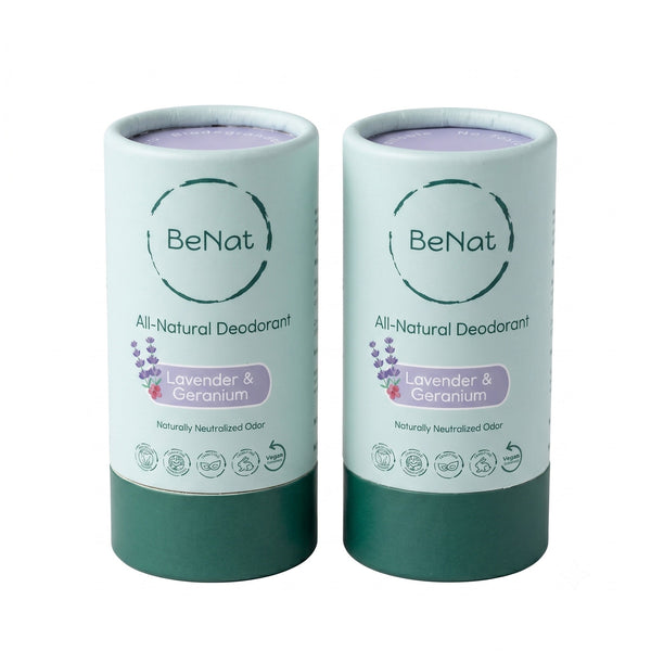2-Pack All-Natural, Plastic-Free Deodorants