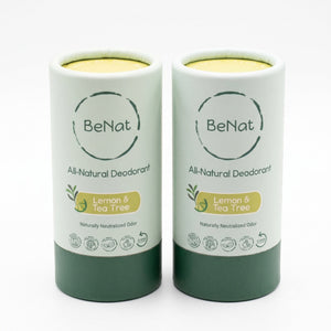 2-Pack All-Natural, Plastic-Free Deodorants