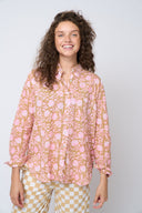 Good Boyfriend Shirt - Floral Escape Baked Clay & Neon Pink