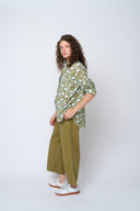 Good Boyfriend Shirt - Floral Escape Olive Oil & Cerulean