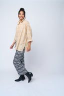 Relaxed Boyfriend Shirt Messy Dot - Baked Clay