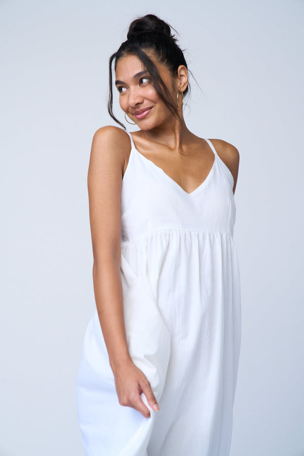 Hamptons Dress - Natural White