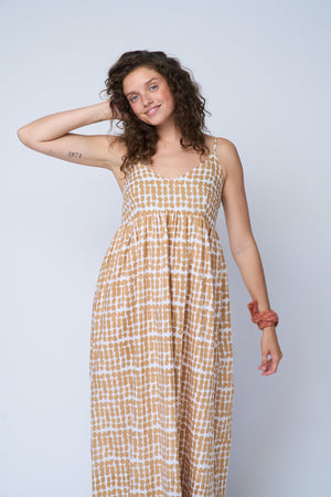 Hamptons Dress - Messy Dot Baked Clay