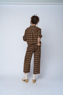 Shore Pant - Ikat Squares Mocha