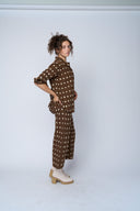Shore Pant - Ikat Squares Mocha