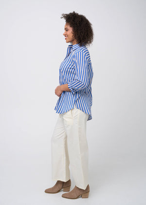 Good Boyfriend Shirt - Tuscan Stripe Blue PRE-ORDER