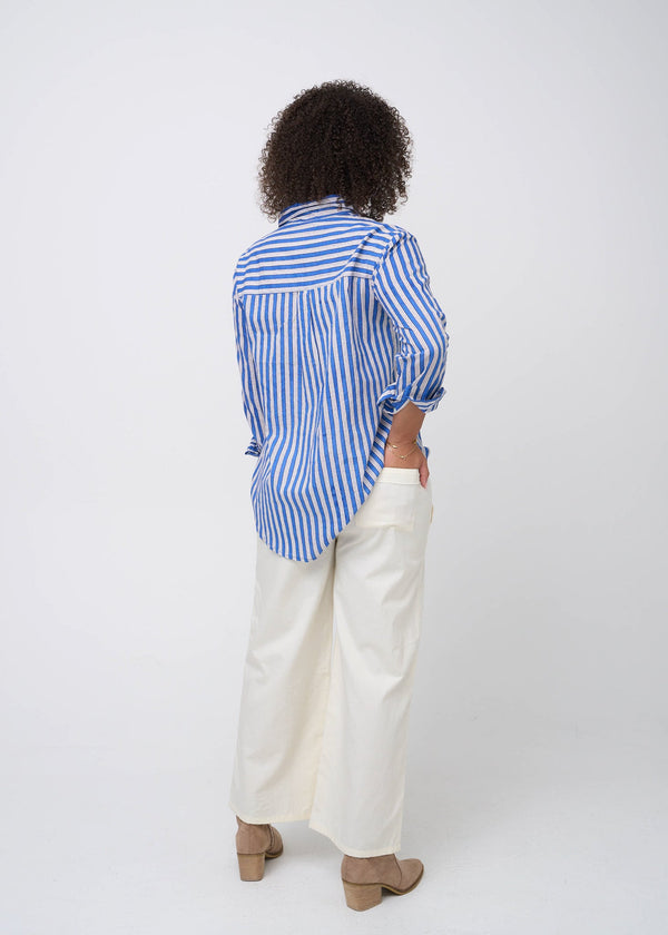 Good Boyfriend Shirt - Tuscan Stripe Blue PRE-ORDER